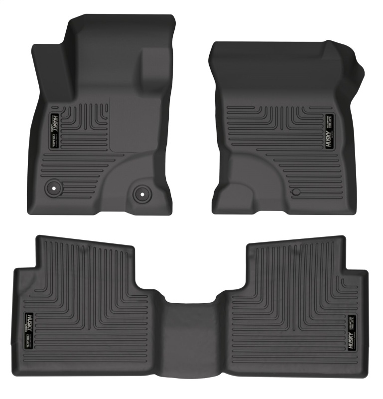 Ford Maverick Floor Mats - Front + Rear - Husky Liners - Weatherbeater - Black - 2022+